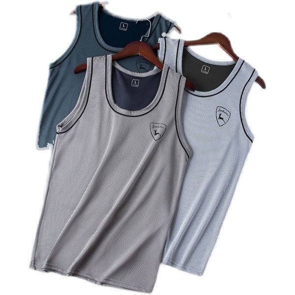 Camiseta Sin Mangas de Color Sólido para Hombre