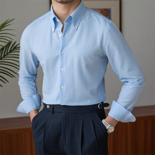 Camisa Manga Larga a Rayas para Uso Diario - Image 4