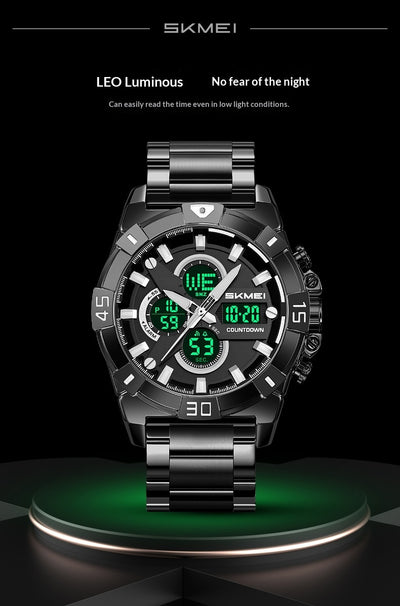 Reloj Cronógrafo Deportivo Electrónico para Hombre con Correa de Acero - Image 21