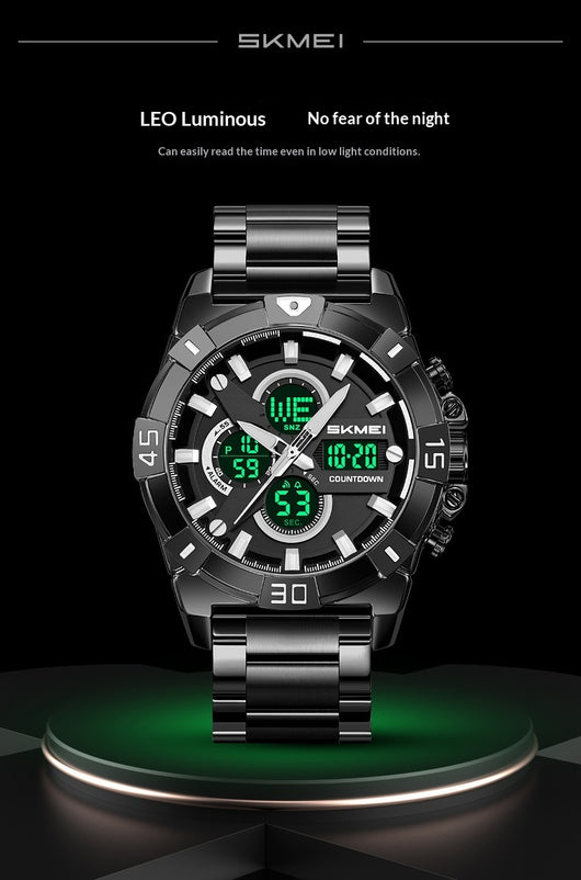 Reloj Cronógrafo Deportivo Electrónico para Hombre con Correa de Acero - Image 21