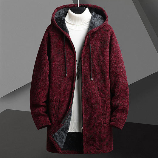 Cardigan Sudadera con Capucha y Forro Polar para Hombre - Abrigo Medio - Image 2