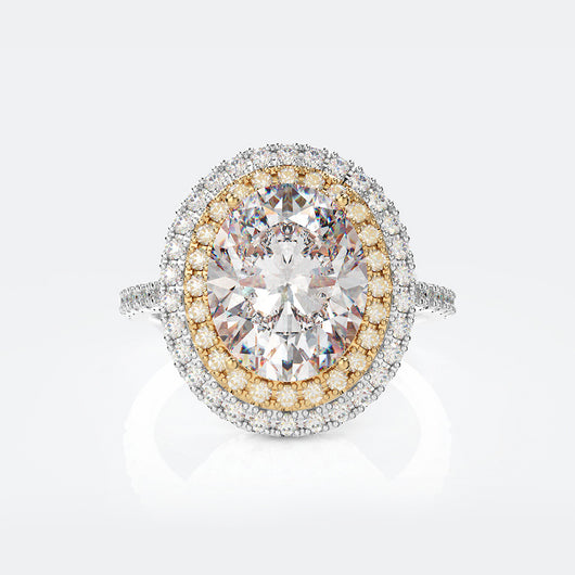 Anillo Oval Paloma de Diamante Carbono Alto para Mujer - Image 22