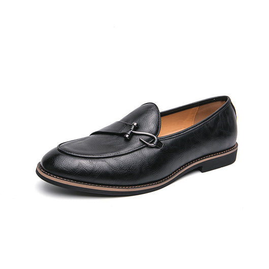Zapatos Casuales Talla Grande Hombre Estilo Británico sin Cordones - Image 6