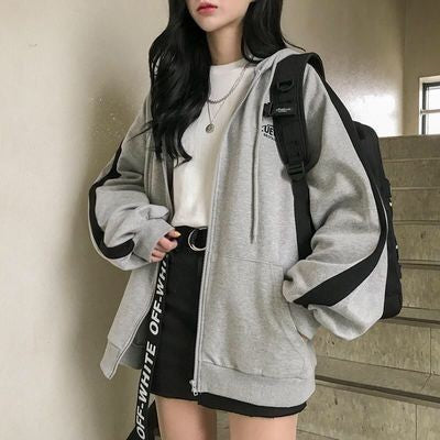 Chaqueta Deportiva Gris de Manga Larga para Estudiantes - Image 3