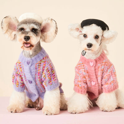 Cardigan Tejido para Perras Otoño e Invierno - Suéter Colorido