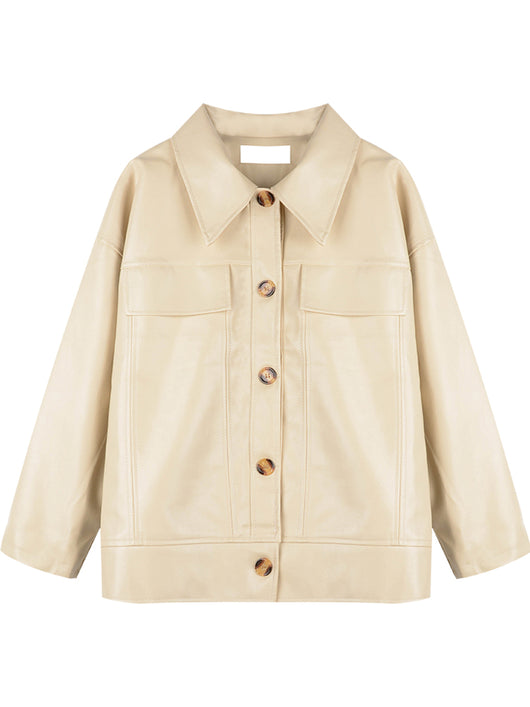 Chaqueta Corta de Cuero PU - Estilo Primavera y Otoño - Image 4