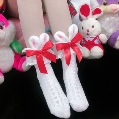 Calcetines Divertidos con Orejas de Conejo en 3D para Mujer - Image 9