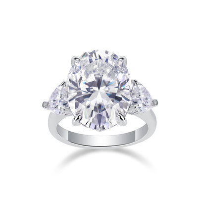 Juego de Anillos de Boda Soul Resonance - Moissanita Ovalada Premium en Plata S925 y Baño de Platino - Image 14
