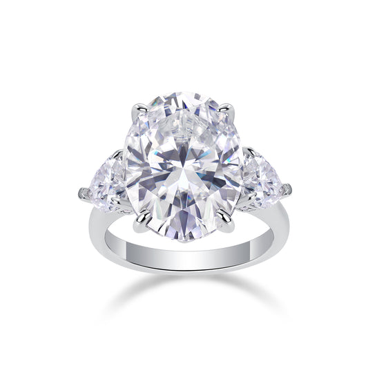 Juego de Anillos de Boda Soul Resonance - Moissanita Ovalada Premium en Plata S925 y Baño de Platino - Image 14
