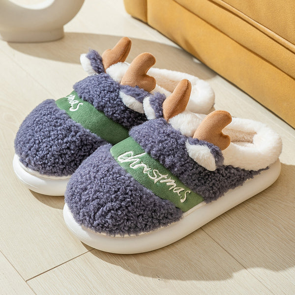 Pantuflas Navideñas de Invierno con Diseño de Alce - Cómodas y Acogedoras - Image 12