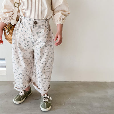 Pantalones Harem de Algodón Lavado Otoñal para Niñas - Image 11
