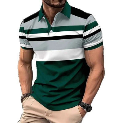 Camisa Casual Estampada para Hombre con Cuello de Solapa - Image 3