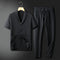 Traje Casual Hombre Cuello Estampado Oscuro