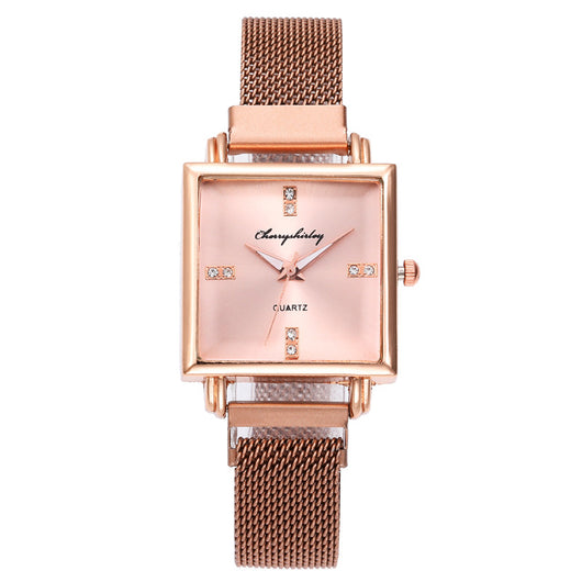 Reloj de Diamantes para Mujer con Cierre Magnético de Diseño Minimalista - Image 11