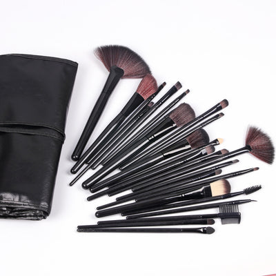 Set de 24 Brochas de Maquillaje Profesional con Mango de Madera Natural - Image 6
