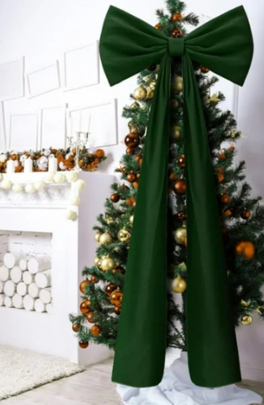 Moño Navideño de Terciopelo Oversized para el Hogar - Image 23