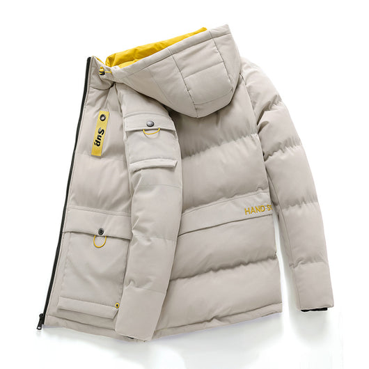 Chaqueta Acolchada Casual con Capucha para Hombre - Image 18