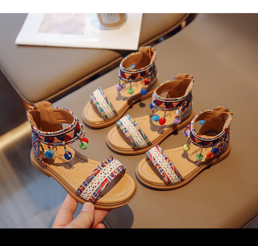 Sandalias de Vacaciones Étnicas y Estilo Internacional para Niñas - Image 11