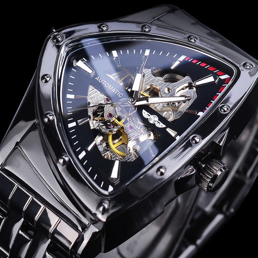 Reloj Mecánico de Hombre con Esfera Transparente y Diseño Hueco - Image 2