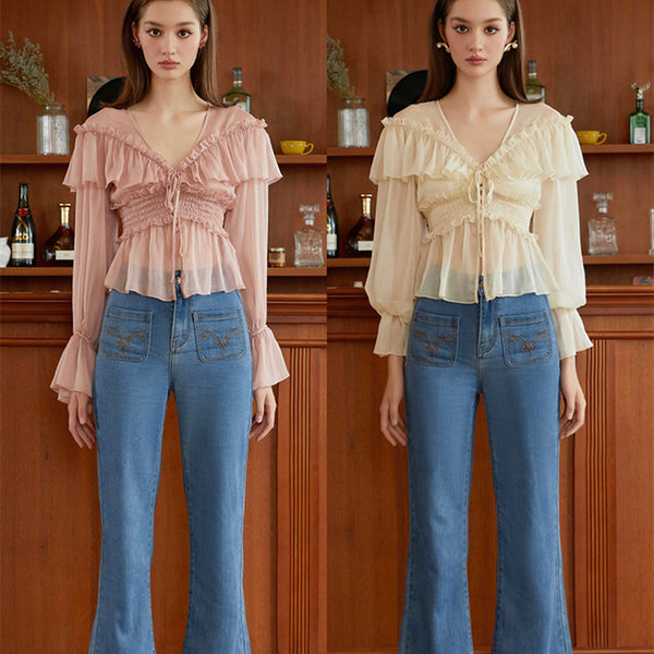 Blusa Protectora Solar Ligera de Madera Francesa - Versátil y Fresca