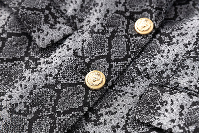 Saco de Dos Botones con Patrón Jacquard Piel - Primavera Otoño - Image 16