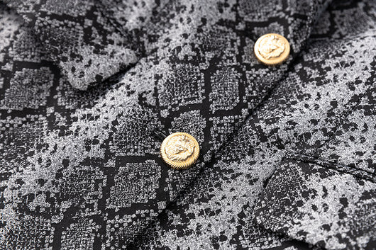 Saco de Dos Botones con Patrón Jacquard Piel - Primavera Otoño - Image 16