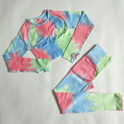 Conjunto Deportivo Tie-dye sin Costuras de Secado Rápido - Image 6