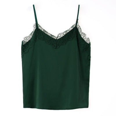 Camisola de Encaje para Pestañas en Seda Satinada para Mujer - Image 5