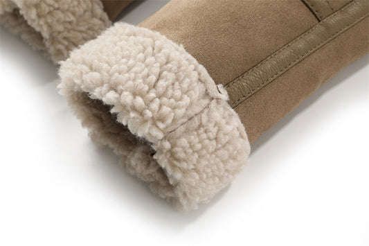 Abrigo de Lana de Cordero para Moto Mujer Invierno Holgado y Grueso Peludo Cálido - Image 2