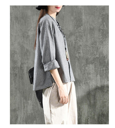 Camisa Cuadriculada Oversize Vintage con Detalles de Encaje - Image 16