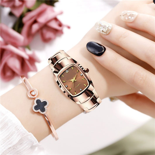 Reloj de Cuarzo para Mujer con Correa de Acero Inoxidable Resistente al Agua - Image 4