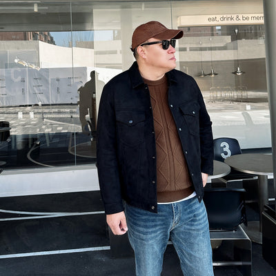 Chaqueta de Algodón Delgada Talla Grande para Hombre