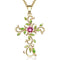Fashion Alloy Cross Earrings Necklace Pendant Set Dorado Necklace