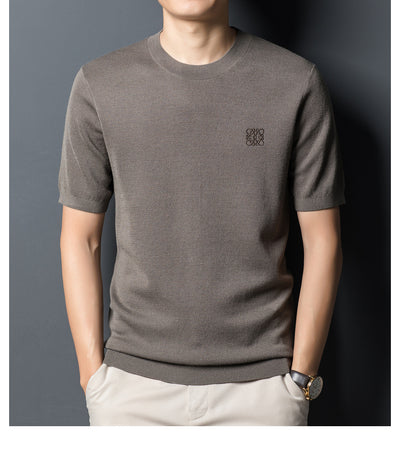 Suéter Cardigan Manga Corta para Hombre - Cuello Redondo - Image 9