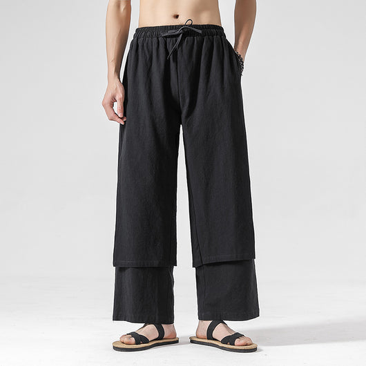 Pantalones Casuales de Algodón y Lino para Verano - Image 10