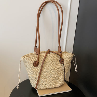 Bolsa Tejida de Gran Capacidad Multiuso con Asa de Hombro - Image 4
