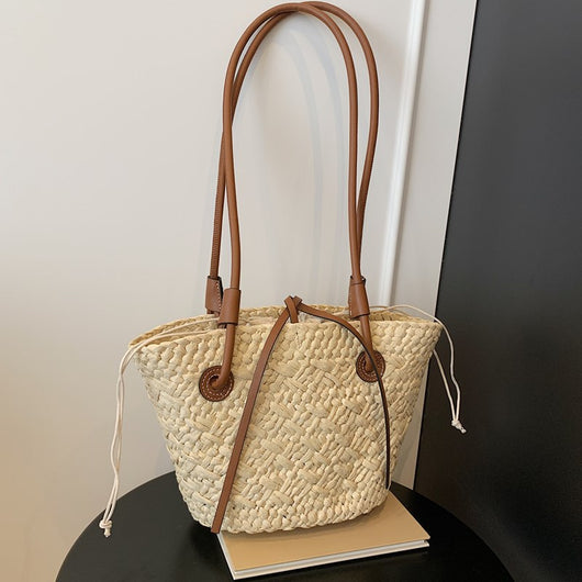 Bolsa Tejida de Gran Capacidad Multiuso con Asa de Hombro - Image 4