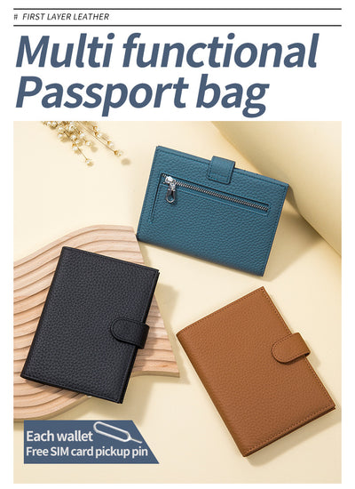 Bolsa Pasaporte Ultradelgada de Cuero con Protección RFID - Image 24