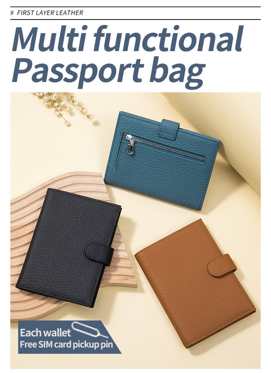 Bolsa Pasaporte Ultradelgada de Cuero con Protección RFID - Image 24