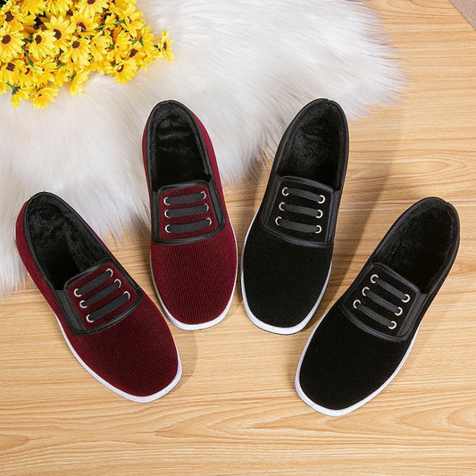 Botas Altas de Tela para Hombre con Plantillas de Lana Acolchada