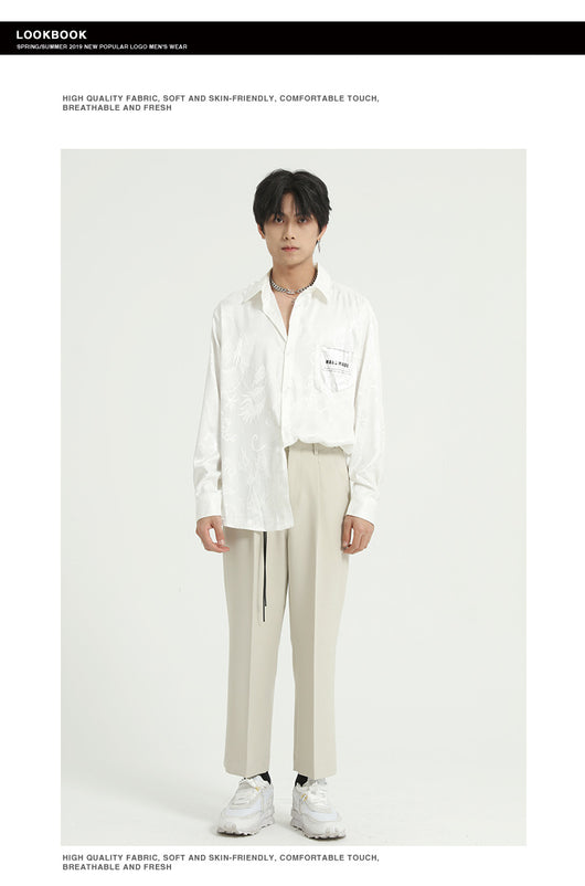 Camisa de Seda para Hombre con Dragón Chino Grabado - Colección Otoño - Image 13