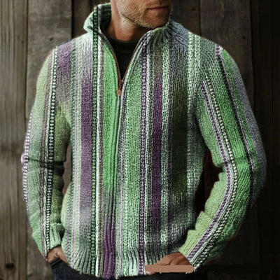 Chaqueta Navideña Casual para Hombre con Estampado 3D y Cierre - Image 4