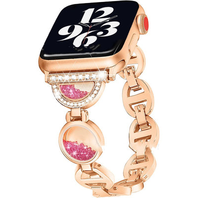 Correa de Reloj con Anillo de Diamante y Metal Quicksand - Image 5