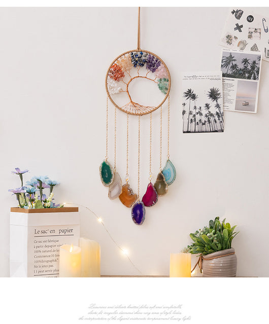 Árbol de la Suerte con Campanillas de Viento - Ágata con 7 Ruedas Energéticas - Image 12