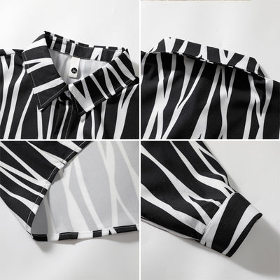 Camisa Holgada de Rayas para Hombre Talla Grande - Image 4