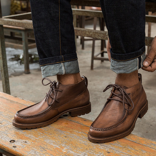 Botas Altas de Cuero Genuino - Estilo Casual y Versátil - Image 9