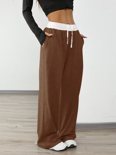 Pantalones Deportivos Mujer Cintura Ajustable Contraste de Colores - Image 6
