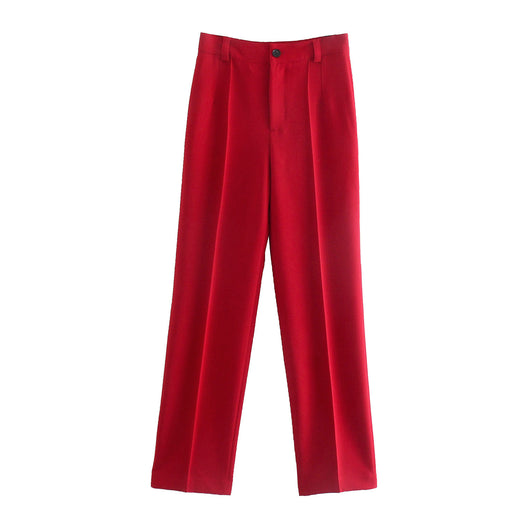 Pantalón Casual de Cintura Alta Ajustado en Colores Lisos - Image 34