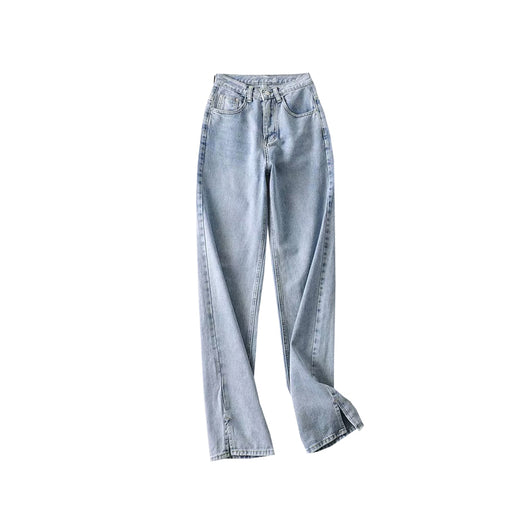 Pantalones Vaqueros Rectos Cintura Alta Mujer - Jeans Slim Suelto Otoño Invierno Mom Jeans - Image 6