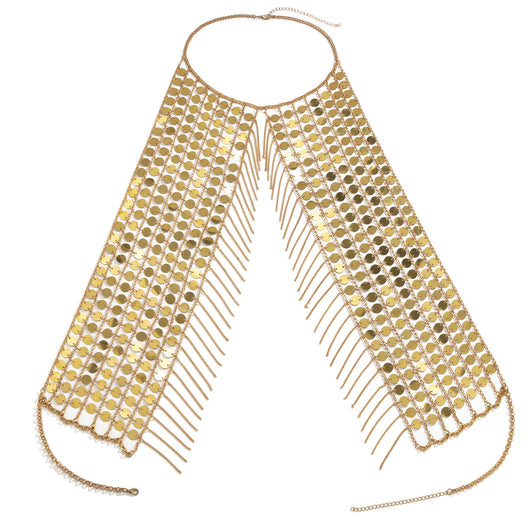 Cadena Corporal Larga con Lentejuelas y Borlas Exageradas - Image 11